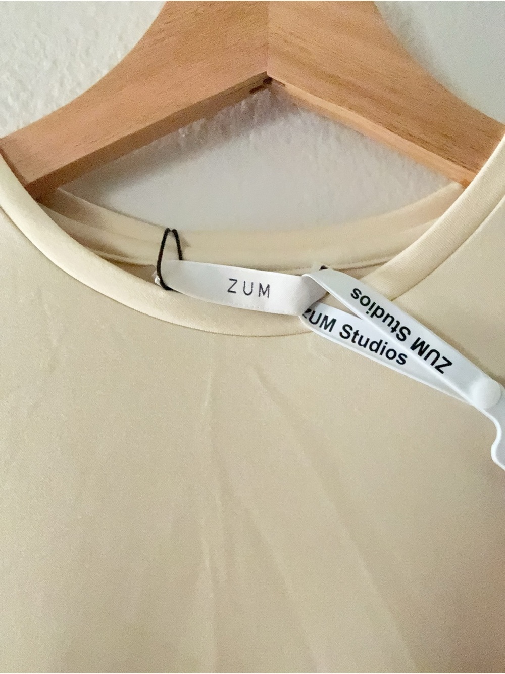 Minimalist Cream Maxi T-Shirt Dress - Picture 6 of 6